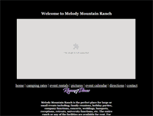 Tablet Screenshot of melodymountainranch.com